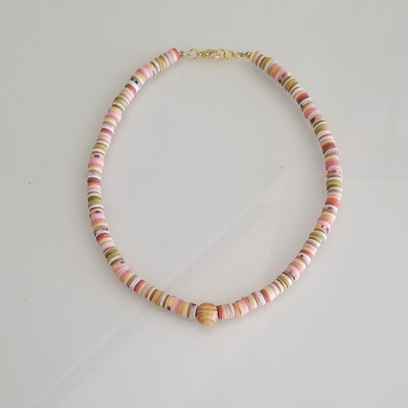 Heishi Bead Choker Necklace - Picture 3 of 4